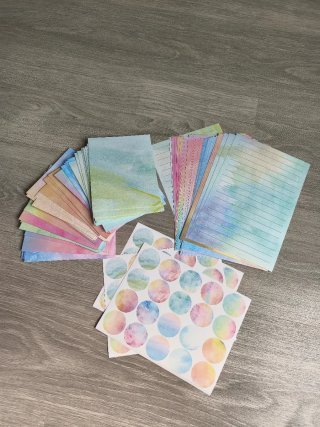 Pack 50 sobres y hojas de colores