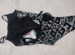 Bañador natación estampado geométrico