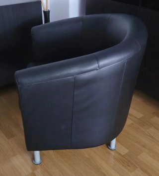 Sillón Polipiel Negro Ikea Tullsta
