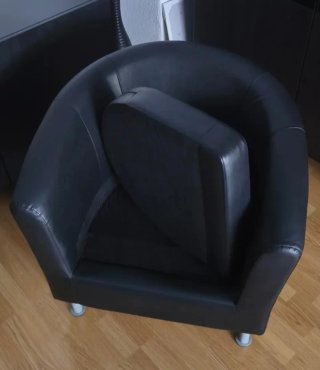 Sillón Polipiel Negro Ikea Tullsta