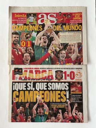 Periódicos España Mundial Fútbol 2010 Marca AS