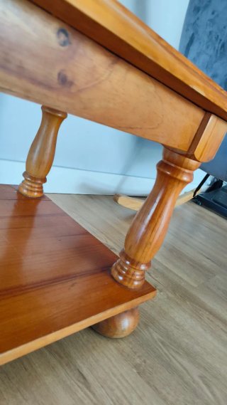 Mesa Auxiliar de Madera de Pino Maciza 100x50cm