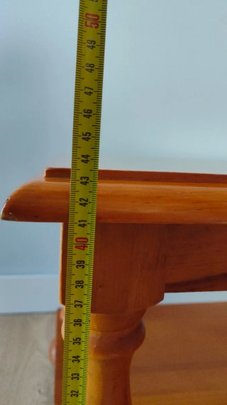 Mesa Auxiliar de Madera de Pino Maciza 100x50cm