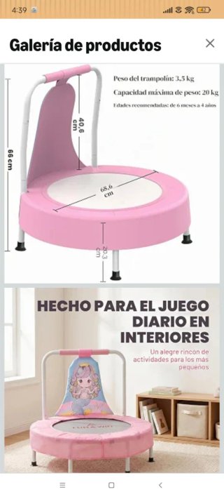Brincolin infantil con barra de seguridad