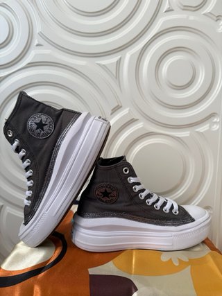 Converse plataforma niña gris oscuro/plata