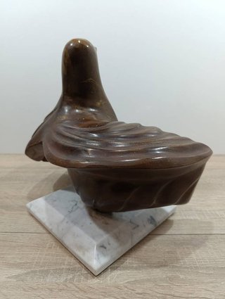 ESCULTURA DE AVE / MADERA TALLADA
