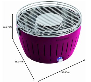 Barbacoa Lotus Grill Rosa y Plateada