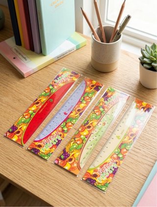 12 reglas con diseño de frutas
