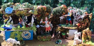 Presepe artigianale in sughero e legno