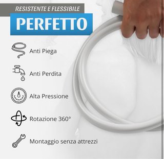 Tubo Doccia 150cm Bianco