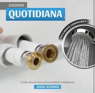 Tubo Doccia 150cm Bianco