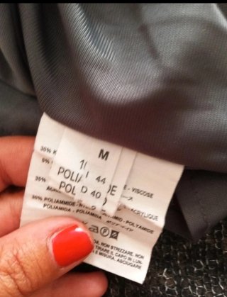 Blusa manica lunga grigio melange