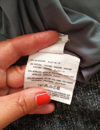 Blusa manica lunga grigio melange