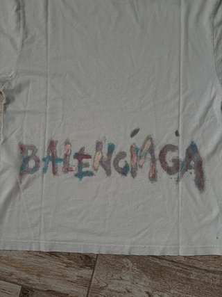 T-shirt Balenciaga bianca con logo