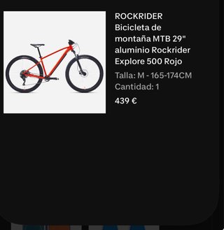 Bicicleta Rockrider MTB 29 Aluminio MUEVA