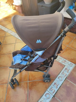 Silla de paseo Maclaren azul y marrón