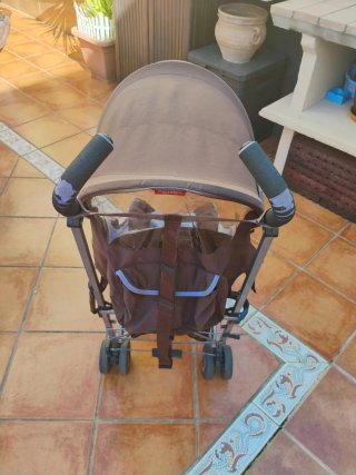 Silla de paseo Maclaren azul y marrón