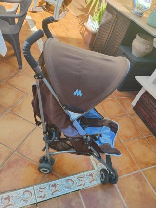 Silla de paseo Maclaren azul y marrón