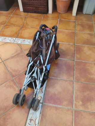Silla de paseo Maclaren azul y marrón