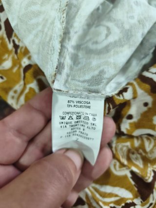 Falda larga estampada beige y marrón