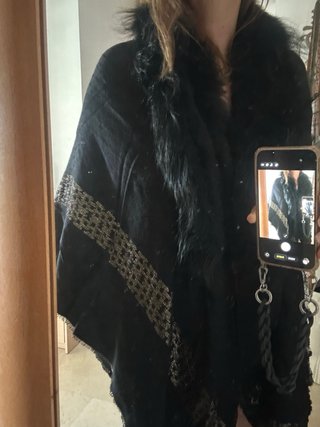 Poncho Capa Lana Negro
