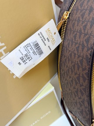 Mochila Michael Kors Marrón y Dorada