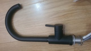 Grifo Cocina Negro Mate con Muelle