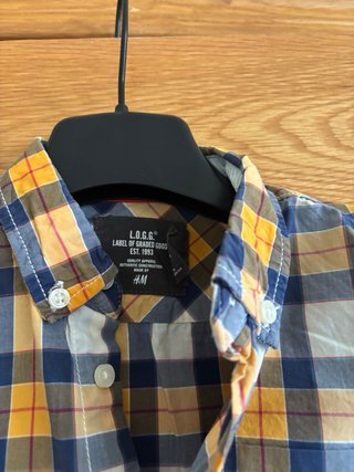 Camisa H&M cuadros niño Talla 3-4
