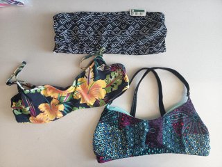 Lote 3 tops tipo bikini