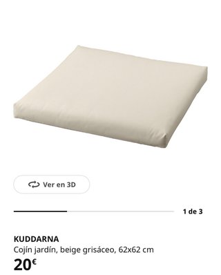 Sillón modular exterior NÄMMARÖ + cojín KUDDARNA