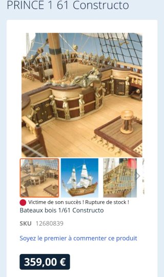 Maqueta H.M.S. Prince 1670 Constructo