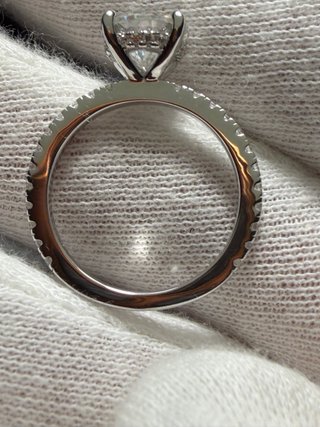 Anello Solitario Moissanite 2 ct Micro Pavé