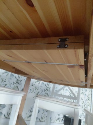 Mesa redonda extensible de madera