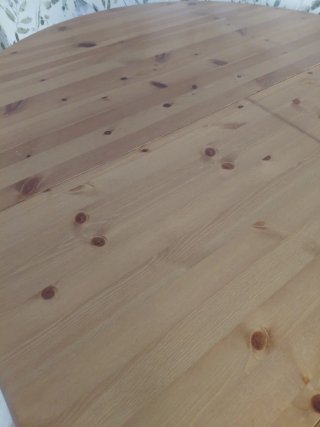 Mesa redonda extensible de madera