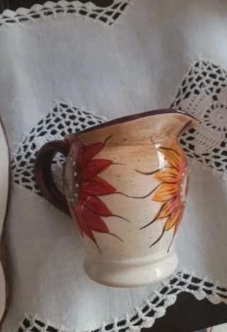 Set ceramica dipinto a mano girasoli
