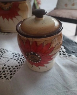 Set ceramica dipinto a mano girasoli