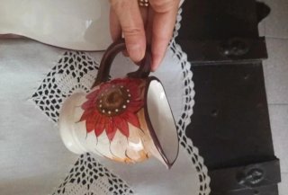 Set ceramica dipinto a mano girasoli