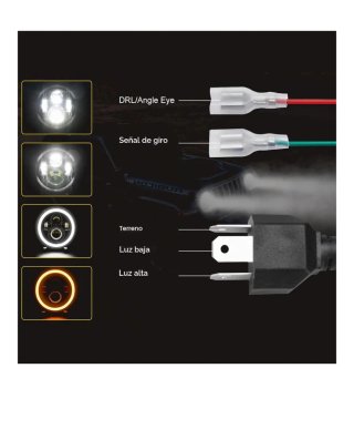 Faro LED Moto H4 7 Pulgadas