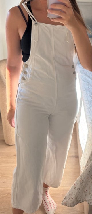 Peto vaquero blanco culotte