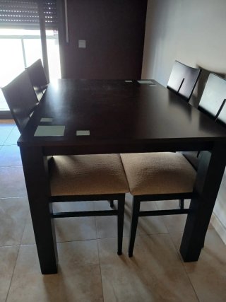 Mueble,mesa comedor 4 sillas y modulo de 9 estante