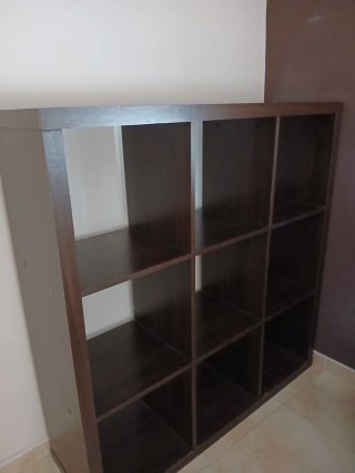Mueble,mesa comedor 4 sillas y modulo de 9 estante