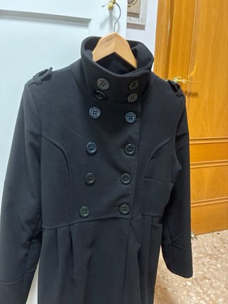 Abrigo negro vestir talla M