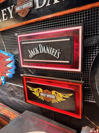 Cartel Harley Davidson Luminoso