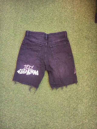 Pantalón corto vaquero Bershka negro