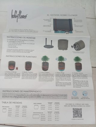 Macetero blanco riego automático de 11L de agua