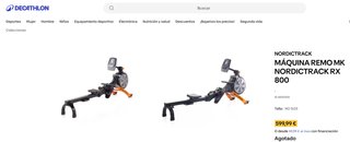 Máquina de Remos NordicTrack RX 800 Plegable