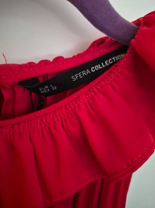 Vestido largo rojo saten