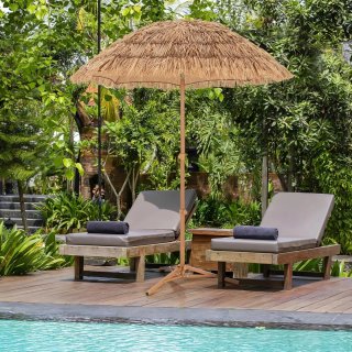 Parasol de Jardín con Base Plegable Costway