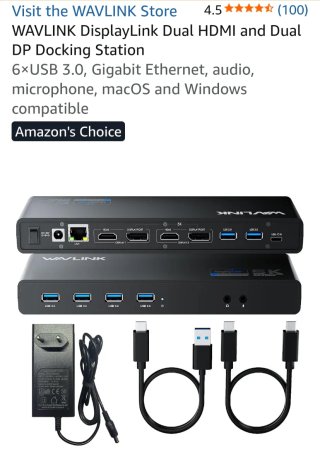 Docking Station WAVLINK Dual HDMI/DP