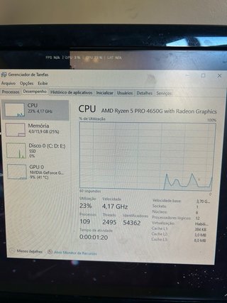 PC Gaming Ryzen 5 4650G 1660 Ti 16GB RAM 1TB SSD